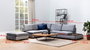 Atelier Del Sofa Sofá Esquinero Izquierdo sin Puf - Gris Oscuro - 193 cm x 313 cm